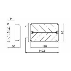 FANALE DIREZIONE-POSIZIONE DX 120X80M CON ATTACCO LATERALE