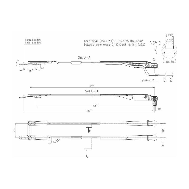 BRACCI PARALLELI 475-526 mm