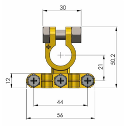 MORSETTO BATTERIA DOPPIO POSITIVO