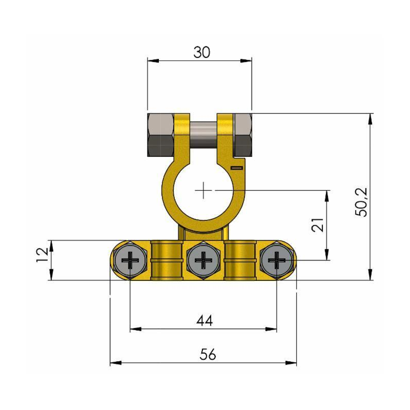 MORSETTO BATTERIA DOPPIO NEGATIVO