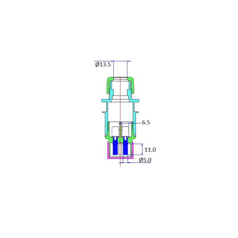 Spina 3 poli 12-24V in plastica