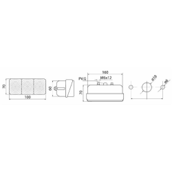 FANALE ANTERIORE DIREZIONE POSIZIONE  DX-SX 162X70MM
