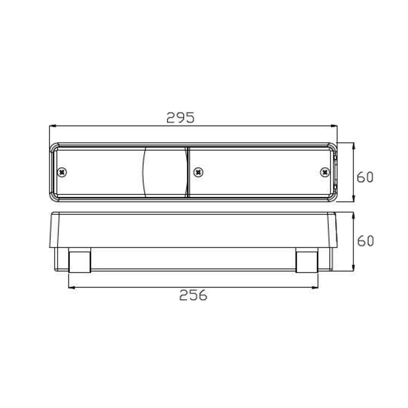 Fanale posteriore alogeno dx-sx 295x60x60 mm