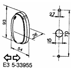 FANALE FRECCIA LATER.ARANCIO