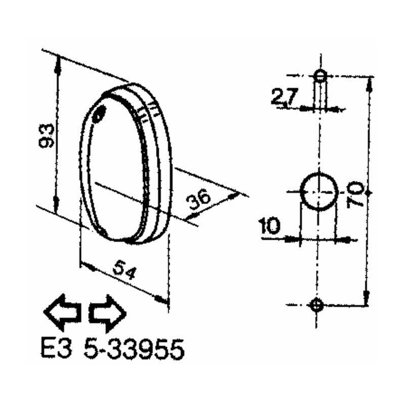 FANALE FRECCIA LATER.ARANCIO