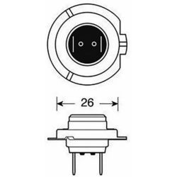 Lampadina alogena H7 12V 55W PX26d
