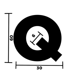 LETTERA "Q" ADESIVA PER TARGHE