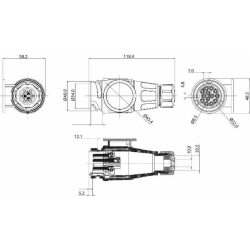 Spina 13 poli 12-24V in plastica