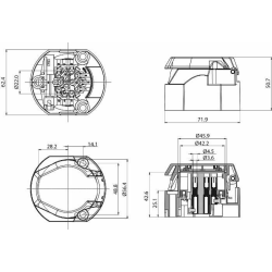 Presa 13 poli 12-24V in plastica