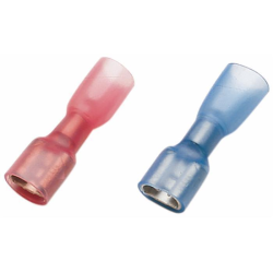 TERMINALE FEMMINA TOTALMENTE ISOLATO ROSSO 6,4X0,8 MM