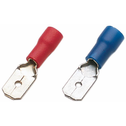 Terminale maschio blu 6,35x0,8 mm, per cavo 1,04 - 2,63 mm² , lunghezza 22 mm