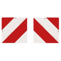 Kit 2 pannelli in alluminio per segnalazione delle attrezzature agricole 282×282 mm per l’Europa