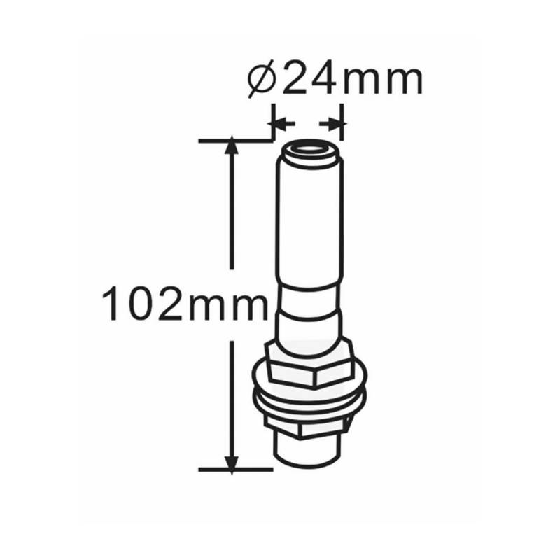 Piantone di supporto per lampeggiante a vite