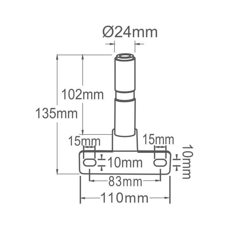 Piantone supporto girofaro staffa laterale