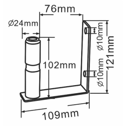 Piantone supporto girofaro con staffa a L