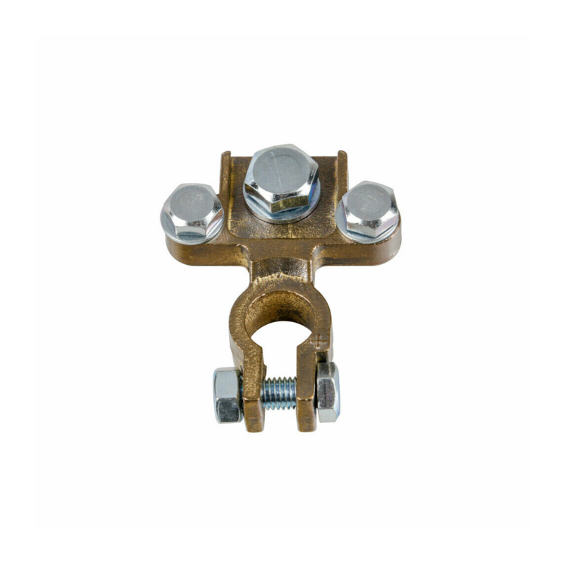 MORSETTO BATTERIA POSITIVO PESANTE CON VITI Ø 8/10/8