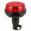 Lampeggiante con calotta e led rosso, base flessibile 12-24V, IP66, 8 LED, 12W
