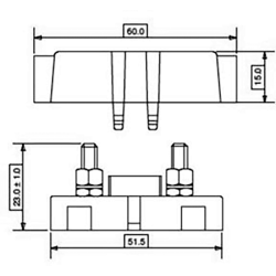 Set da 3 portafusibili MIDSCREW