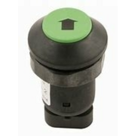 Interruttore a pulsante PNEUTRON verde, simbolo freccia nera - sollevare/abbassare