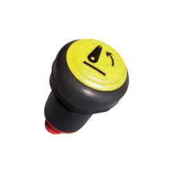 Interruttore a pulsante PNEUTRON giallo, simbolo sollevatore alzato
