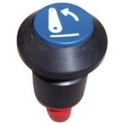 Interruttore a pulsante PNEUTRON blu, simbolo sollevatore alzato