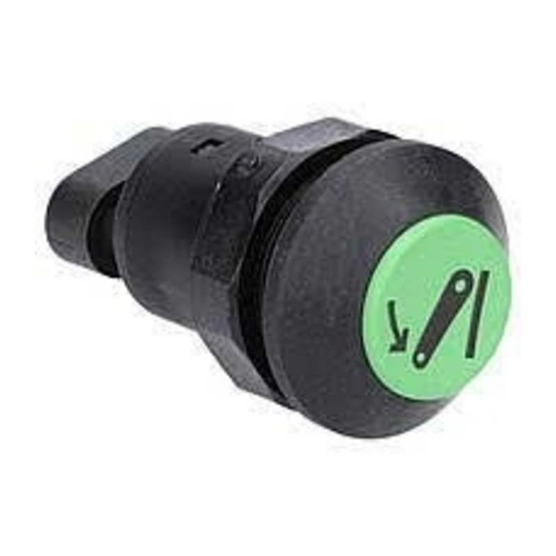 Interruttore a pulsante PNEUTRON verde, simbolo sollevatore abbassato parte sx