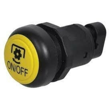 Interruttore a pulsante PNEUTRON giallo, simbolo presa di forza PTO ON/OFF