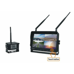 Kit videocamera wireless 7" HD 12-24V 4 QUAD split monitor