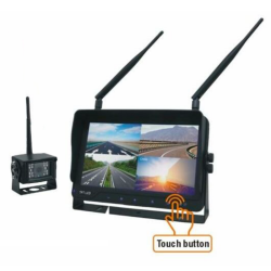 Kit videocamera wireless 9" HD 12-24V 4 QUAD split monitor