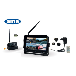 Kit video wireless AHD 7" con camera magnetica a batteria ricaricabile 12-24V