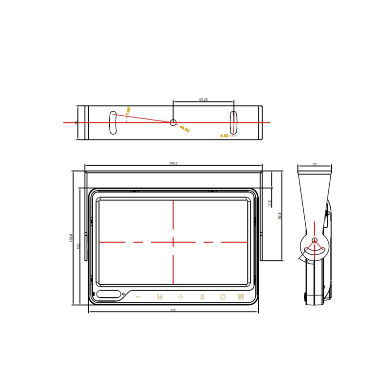 Kit video wireless AHD 7" con camera magnetica a batteria ricaricabile 12-24V