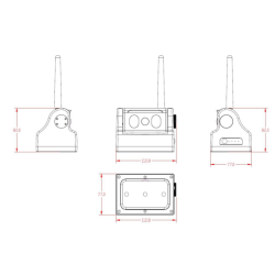Camera wireless magnetica a batteria ricaricabile per art. 55821