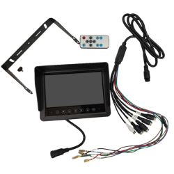 Monitor 7" HD waterproof, 12-24V, max 4 camere