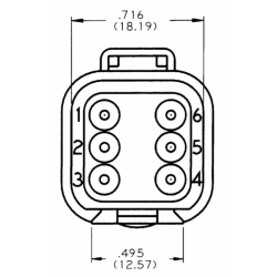CONNETTORE E PIASTRINA PRESA 6 POLI CONNEX