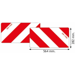 Kit 2 pannelli in ferro zincato per segnalazione delle attrezzature agricole 564×282 mm per la Germania