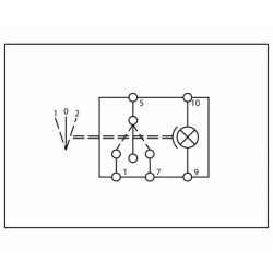 INTERRUTTORE BASCULANTE ON-OFF-ON 12V INDICATORE DI DIREZIONE DI MARCIA