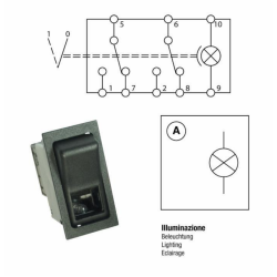INTERRUTTORE BASCULANTE ON-ON 12V TERGICRISTALLI