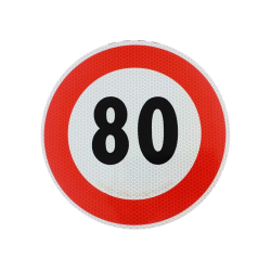Limite di velocità adesivo 80 km/h