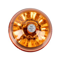 Lampeggiante a LED 12-24V a base piana, 12 Led, 16W, IP66