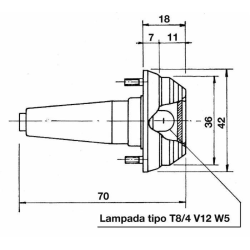 FANALE FRECCIA ARANCIO 42X70 MM