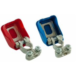 SET MORSETTI BATTERIA SGANCIO RAPIDO IN OTTONE STAGNATO, PER CAVO 16-50 MM², POSITIVO E NEGATIVO.