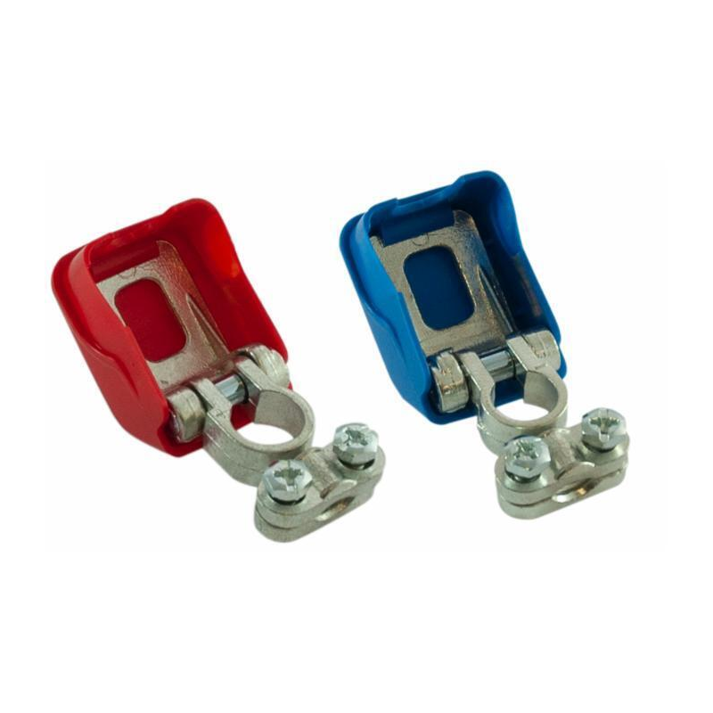 SET MORSETTI BATTERIA SGANCIO RAPIDO IN OTTONE STAGNATO, PER CAVO 16-50 MM², POSITIVO E NEGATIVO.