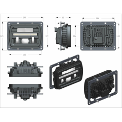 Proiettore a LED compatibile con Fiat, Case-IH, ..