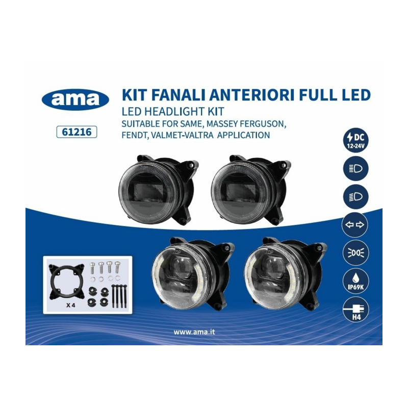 Kit proiettori a LED  compatibili con Fendt, Massey Ferguson,  Claas, Renault, Valmet&Valtra,..