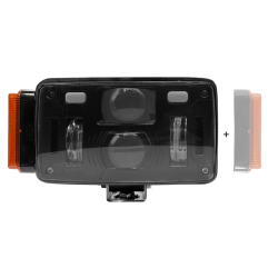 Proiettore a LED 10-30 V con freccia movibile e 4 posizioni di montaggio