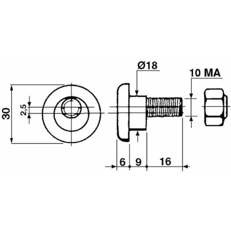 BULLONE PORTALAMA ADATTABILE VICON