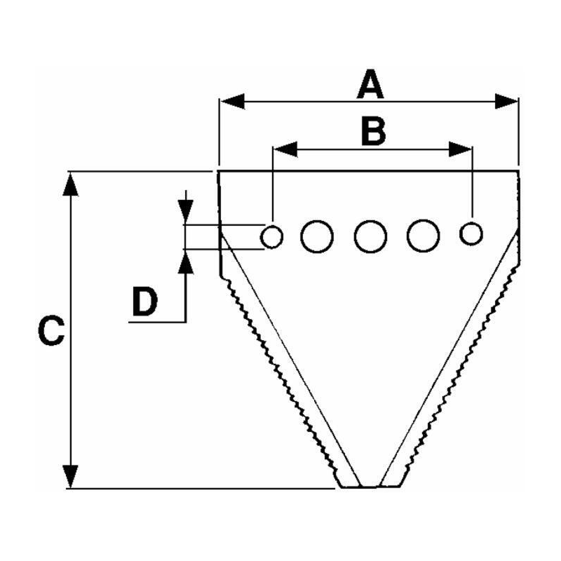 SEZIONE DIN 80 RIGATA 5 FORI 76X80X2MM