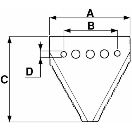 SEZIONE DIN 80 RIGATA 5 FORI 76X80X2MM