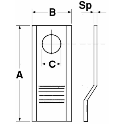 COLTELLO 94X40X3 PIEGATO
