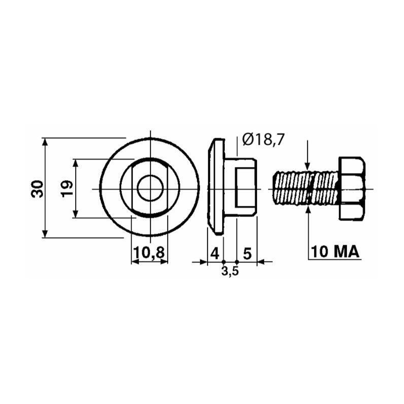 PIATTELLO PORTALAMA CON BULLONE 2°TIPO